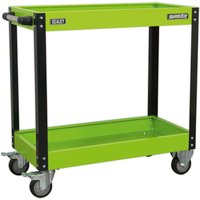 Sealey 2 Shelf Trolley Green & Black Sealey 2 Shelf Trolley Green & Black