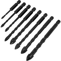 8 Piece Hex Shank Tile Glass Drill Bit Set