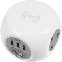 Sealey Cable Extension Cube with Wireless Charging and USB Sockets 1.4m Sealey Cable Extension Cube with Wireless Charging and USB Sockets 1.4m