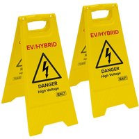 Sealey High Voltage Floor Warning Signs for EV and Hybrid Vehicles Sealey High Voltage Floor Warning Signs for EV and Hybrid Vehicles