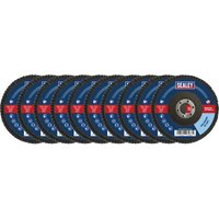 Sealey Zirconium Abrasive Flap Disc 115mm Assorted Pack of 10 Sealey Zirconium Abrasive Flap Disc 115mm Assorted Pack of 10