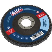 Sealey Zirconium Abrasive Flap Disc 125mm 120g Pack of 1 Sealey Zirconium Abrasive Flap Disc 125mm 120g Pack of 1
