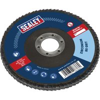 Sealey Zirconium Abrasive Flap Disc 125mm 80g Pack of 1 Sealey Zirconium Abrasive Flap Disc 125mm 80g Pack of 1