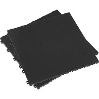 Sealey Anti Slip Polypropylene Floor Tile Black 400mm 400mm Pack of 9 Sealey Anti Slip Polypropylene Floor Tile Black 400mm 400mm Pack of 9