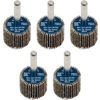 Sealey - FW2520605 25 x 20mm Abrasive Flap Wheel on 6mm Shaft 60Grit - Pack of 5
