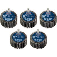Sealey - Flap Wheel 50 x 25mm 80Grit 6mm Shaft - Pack of 5 - FW5025805