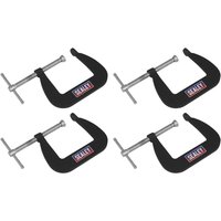 Sealey 4 Piece Junior G Clamp Set 64mm 64mm Sealey 4 Piece Junior G Clamp Set 64mm 64mm
