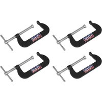 Sealey 4 Piece Junior G Clamp Set 76mm 35MM Sealey 4 Piece Junior G Clamp Set 76mm 35MM