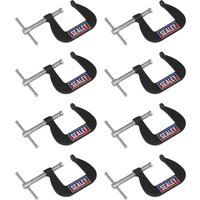 Sealey 8 Piece Junior G Clamp Set 38mm 38mm Sealey 8 Piece Junior G Clamp Set 38mm 38mm