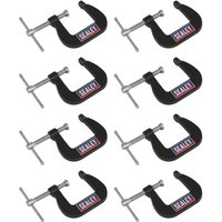 Sealey 8 Piece Junior G Clamp Set 28mm 28mm Sealey 8 Piece Junior G Clamp Set 28mm 28mm