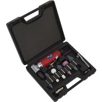Sealey GSA675 Air Die Grinder 90° Angle Kit 15pc