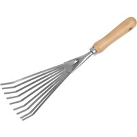 Premier Stainless Steel Short Handle Leaf Rake