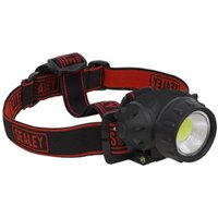Sealey COB LED Head Torch Black / Red Sealey COB LED Head Torch Black / Red