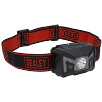 Sealey Rechargeable Auto Sensor LED Head Torch Black / Red Sealey Rechargeable Auto Sensor LED Head Torch Black / Red