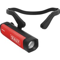 Sealey Rechargeable Side Mount LED Head Torch Black / Red Sealey Rechargeable Side Mount LED Head Torch Black / Red