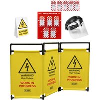 High Voltage Warning Signs Safety Kit EV Hybrid Vehicles