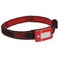 Sealey Rechargeable Auto Sensor COB LED Head Torch Red Sealey Rechargeable Auto Sensor COB LED Head Torch Red