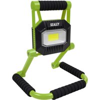 Sealey LEDFL10W COB LED Rechargeable Fold Flat Floodlight Green Sealey LEDFL10W COB LED Rechargeable Fold Flat Floodlight Green