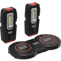 Sealey 2 Piece Inspection Light Set with Wireless Charging Base Black / Red Sealey 2 Piece Inspection Light Set with Wireless Charging Base Black / Red