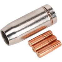 Sealey Conical Nozzle and Contact Tips for MB14 Torches 0.6mm Pack of 3 Sealey Conical Nozzle and Contact Tips for MB14 Torches 0.6mm Pack of 3