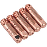 MIG957 Contact Tip 0.8mm MB15 - Pack of 5 - Sealey