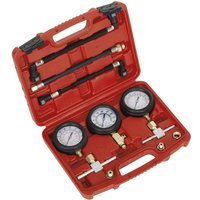 Sealey 3 Piece Motorcycle Compression and Fuel Pressure Gauge Set