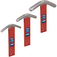 Sealey 3 Piece Curved T Dollies Set for Sheet Metal Forming
