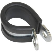 Pipe Clip Rubber Lined 21mm Pack 25