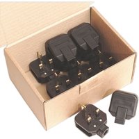 Heavy Duty Rubber Plug 13amp 240v Pack 10