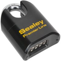 Sealey Steel Combination Padlock Shrouded Shackle 62mm Standard Sealey Steel Combination Padlock Shrouded Shackle 62mm Standard