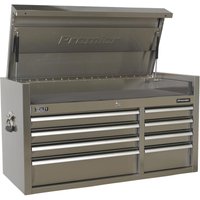 8 Drawer Wide Stainless Steel Tool Chest