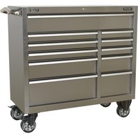 Premier 11 Drawer Wide Stainless Steel Roller Cabinet