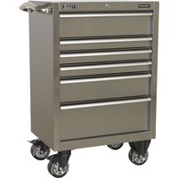 Premier 6 Drawer Stainless Steel Roller Cabinet