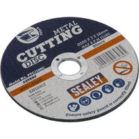 Sealey Metal Cutting Disc 100mm 3mm Pack of 1 Sealey Metal Cutting Disc 100mm 3mm Pack of 1