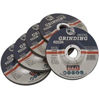 Sealey Depressed Centre Grinding Disc 115mm Pack of 5 Sealey Depressed Centre Grinding Disc 115mm Pack of 5