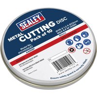 Sealey Metal Cutting Disc 115mm 1.2mm Pack of 10 Sealey Metal Cutting Disc 115mm 1.2mm Pack of 10