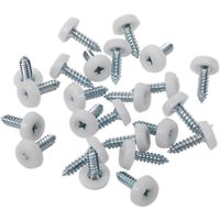 Sealey - Number Plate Screw Plastic Enclosed Head 4.8 x 18MM White Pack of 50