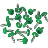 Sealey Green Plastic Enclosed Head Number Plate Screws 4.8mm 18mm Pack of 50 Sealey Green Plastic Enclosed Head Number Plate Screws 4.8mm 18mm Pack of 50
