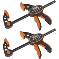 Sealey Quick Bar Clamp Pack of 2 150mm 93mm Sealey Quick Bar Clamp Pack of 2 150mm 93mm