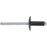 Sealey Large Flange Black Aluminium Rivets 3.2mm 10mm Pack of 200 Sealey Large Flange Black Aluminium Rivets 3.2mm 10mm Pack of 200