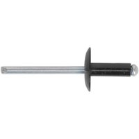 Sealey Large Flange Black Aluminium Rivets 4.8mm 14mm Pack of 200 Sealey Large Flange Black Aluminium Rivets 4.8mm 14mm Pack of 200