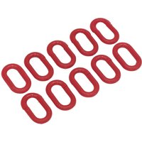 Sealey 10 Piece Red Plastic Chain Connector Set Sealey 10 Piece Red Plastic Chain Connector Set