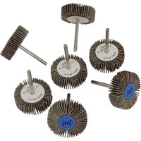 Sealey 7 Piece Flap Wheel Set for Rotary Multi Tools Sealey 7 Piece Flap Wheel Set for Rotary Multi Tools