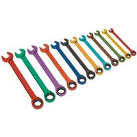 12 Piece Coded Ratchet Combination Spanner Set