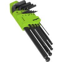 9 Piece Long Metric Ball End Hex Key Set