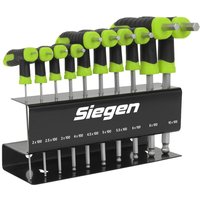 Siegen 10 Piece T-Handle Ball End Hex Key Set