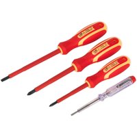 4 Piece VDE Insulated Electricians Screwdriver Set