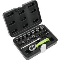 25 Piece 1 4" Drive Hex Socket Set 1 4"