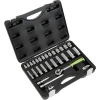 Siegen 28 Piece 3/8" Drive Hex Socket Set 3/8"