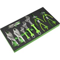 10 Piece Adjustable Spanners Pliers Set Module Tray
